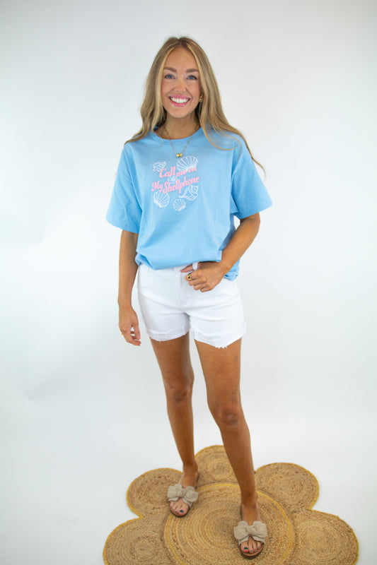 Shell Phone Embroidered Tee