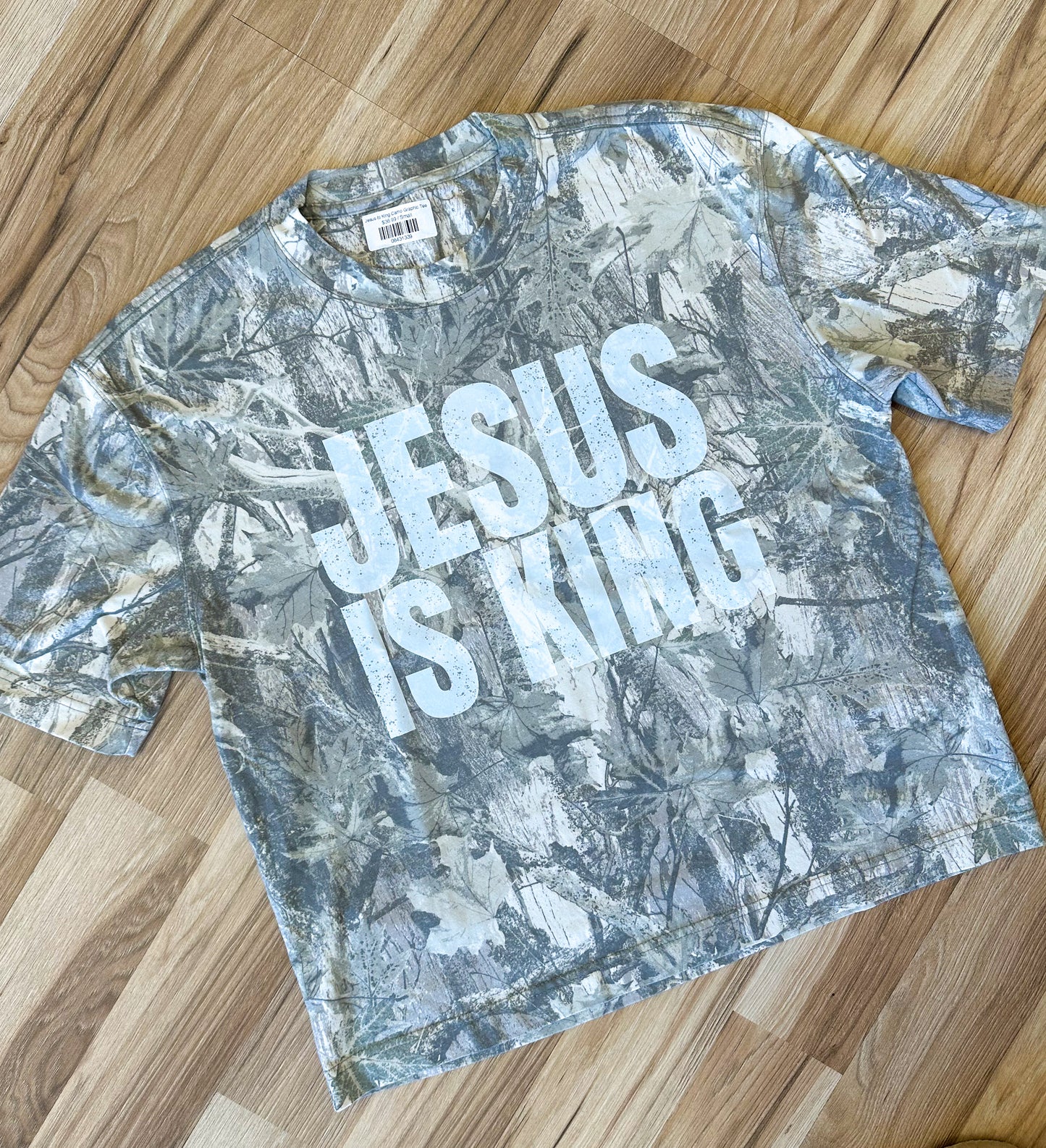 Jesus Is King Camo Graphic Tee