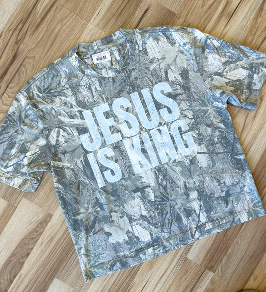 Jesus Is King Camo Graphic Tee
