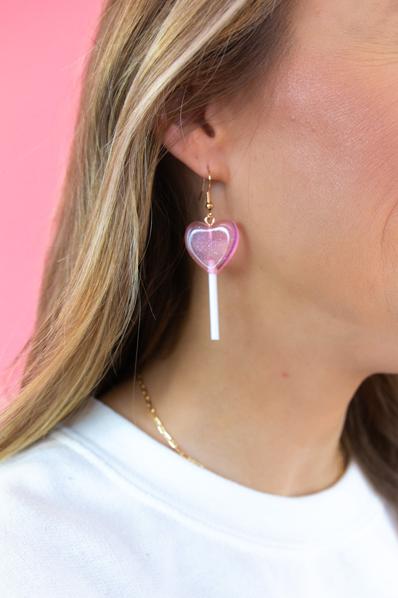 Lollipop Heart Dangle Earrings