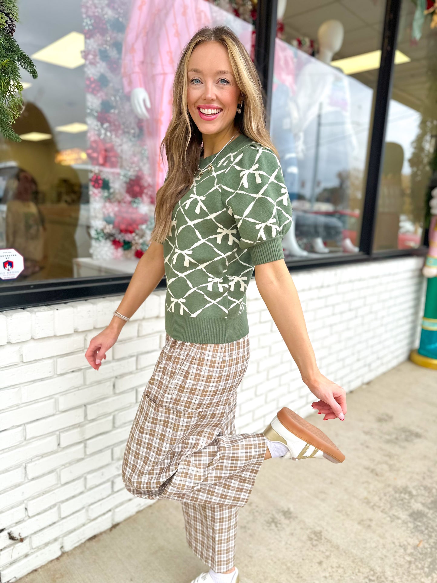 Plaid Wide Leg Boxer Pants