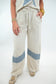 Ivory Mineral Wash Raw Hem pants