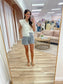 Stripe Twill Denim Shorts