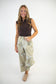 Multi Print Vintage Wash Barrel Jeans