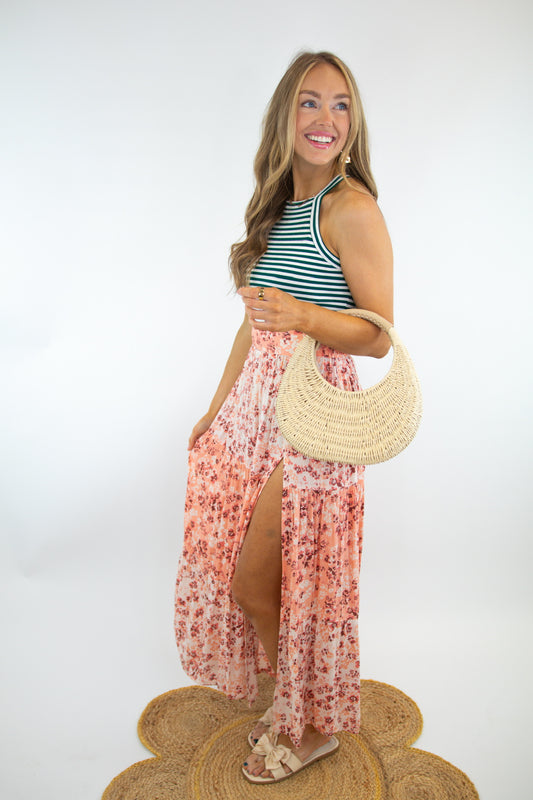 Natural Woven Straw Beach Bag
