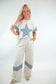 Ivory Mineral Wash Raw Hem Top