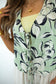 Floral Sage Tie Detail Top