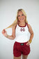 Maroon LULU MAC Shorts