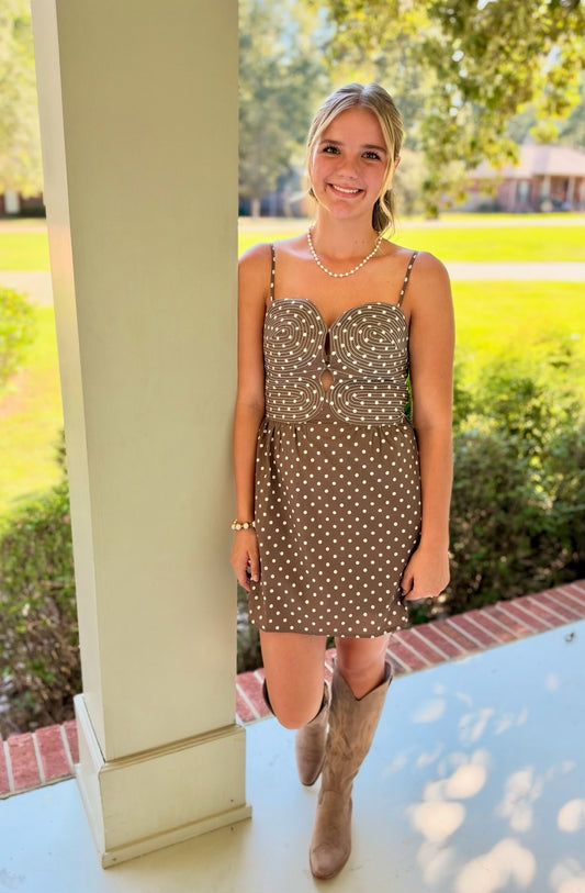 The Mocha Dot Dress
