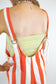 Tomato Stripe Adjustable Romper