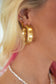 Classic Wide Brushed Gold Hoops