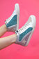 Teal Glitter Star High Top Sneakers MiiM