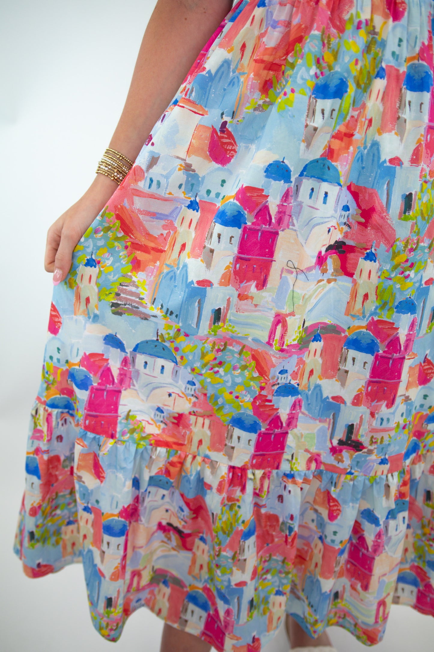 Mediterranean Coastline Vacay Dress