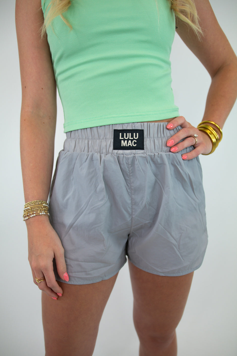Lulu Mac Black Stripe Shorts main image 1