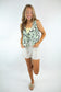 Floral Sage Tie Detail Top