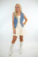 Off White Strapless Denim Dress