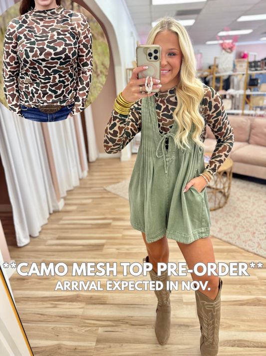 Mesh Camo Top **Pre-Order**