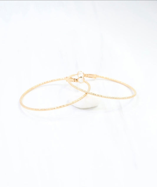 Litzy Textured Hoop Earring