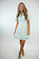 Vintage Blue Floral Mini Dress