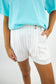 Soft Linen Pinstripe Shorts