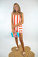 Tomato Stripe Adjustable Romper