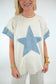 Ivory Mineral Wash Raw Hem Top