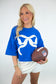 Rhinestone Studded Bow Cropped Tee