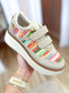 Colorful Woven Platform Velcro Sneakers