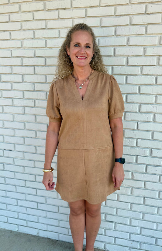 Caramel Suede Dress