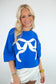 Rhinestone Studded Bow Cropped Tee