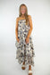 Strapless Layered Natural Maxi Dress