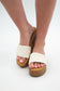 White Wicker Platform Sandal