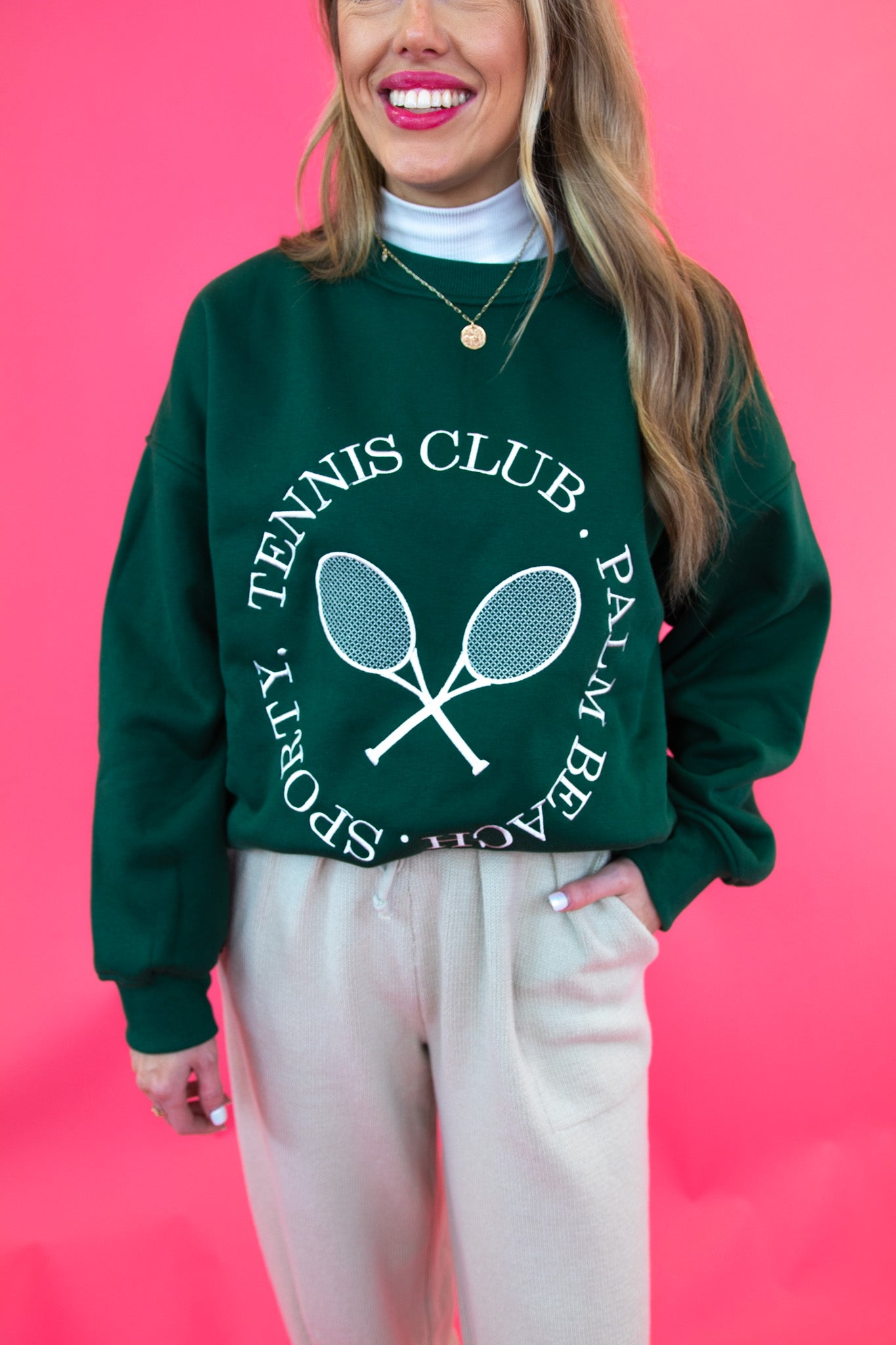 Oversized Tennis Club Pullover