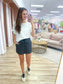 Black Polka Dot Athletic Skort