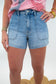 Utility Light Denim Jean Shorts