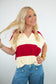 Red & White Striped Sleeveless Sweater