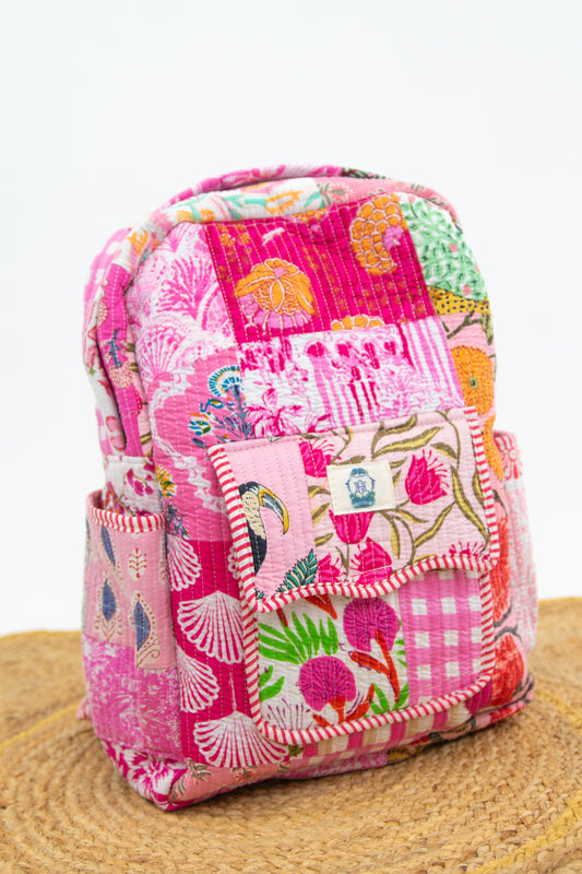 Pink Patchwork Quilted Bags