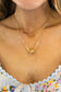 Gold Chain Link Circle Necklace