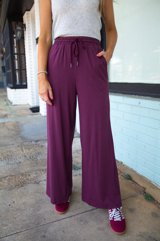 Knit Casual Drawstring Pants