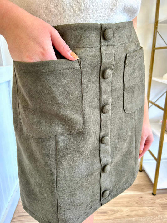The Oakley Suede Skirt
