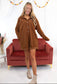 Camel Oversized Corduroy Romper