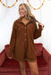 Camel Oversized Corduroy Romper