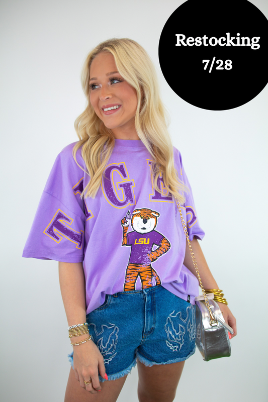 Tigers Licensed Oversized Game Day Tee