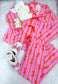 Pink and Orange Bow Pajama Set