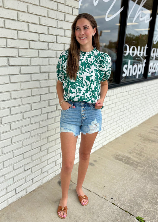High Rise Mom Blue Jean Shorts