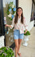 Floral Patchwork Eyelet Button Up