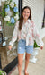 Floral Patchwork Eyelet Button Up