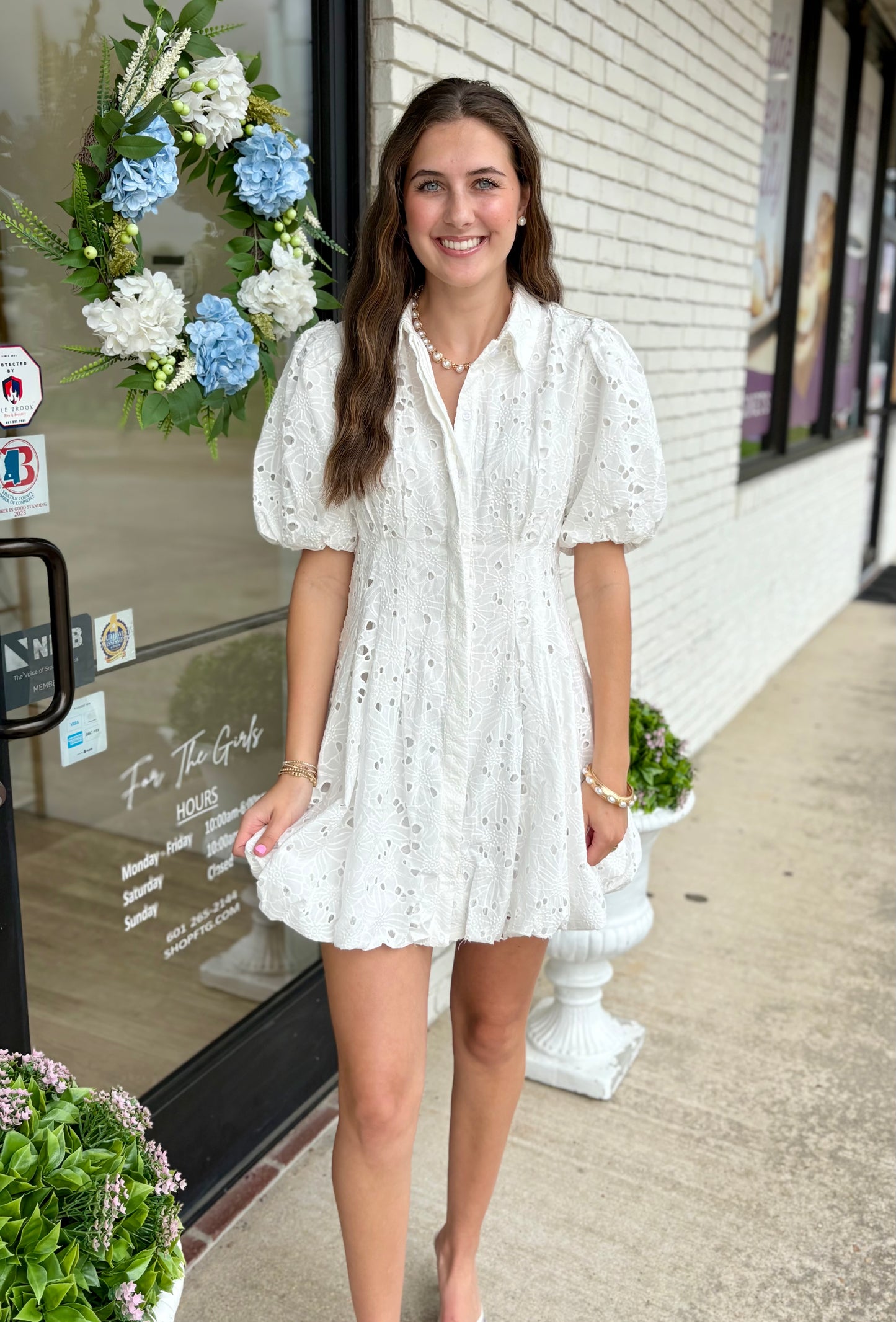 White Vintage Bubble Dress