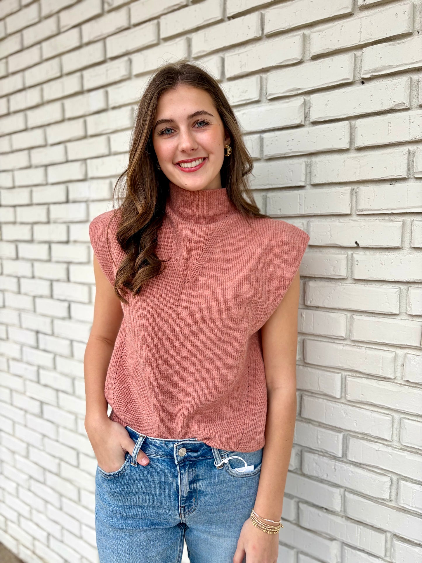 Soft Blush Knit Sweater Top