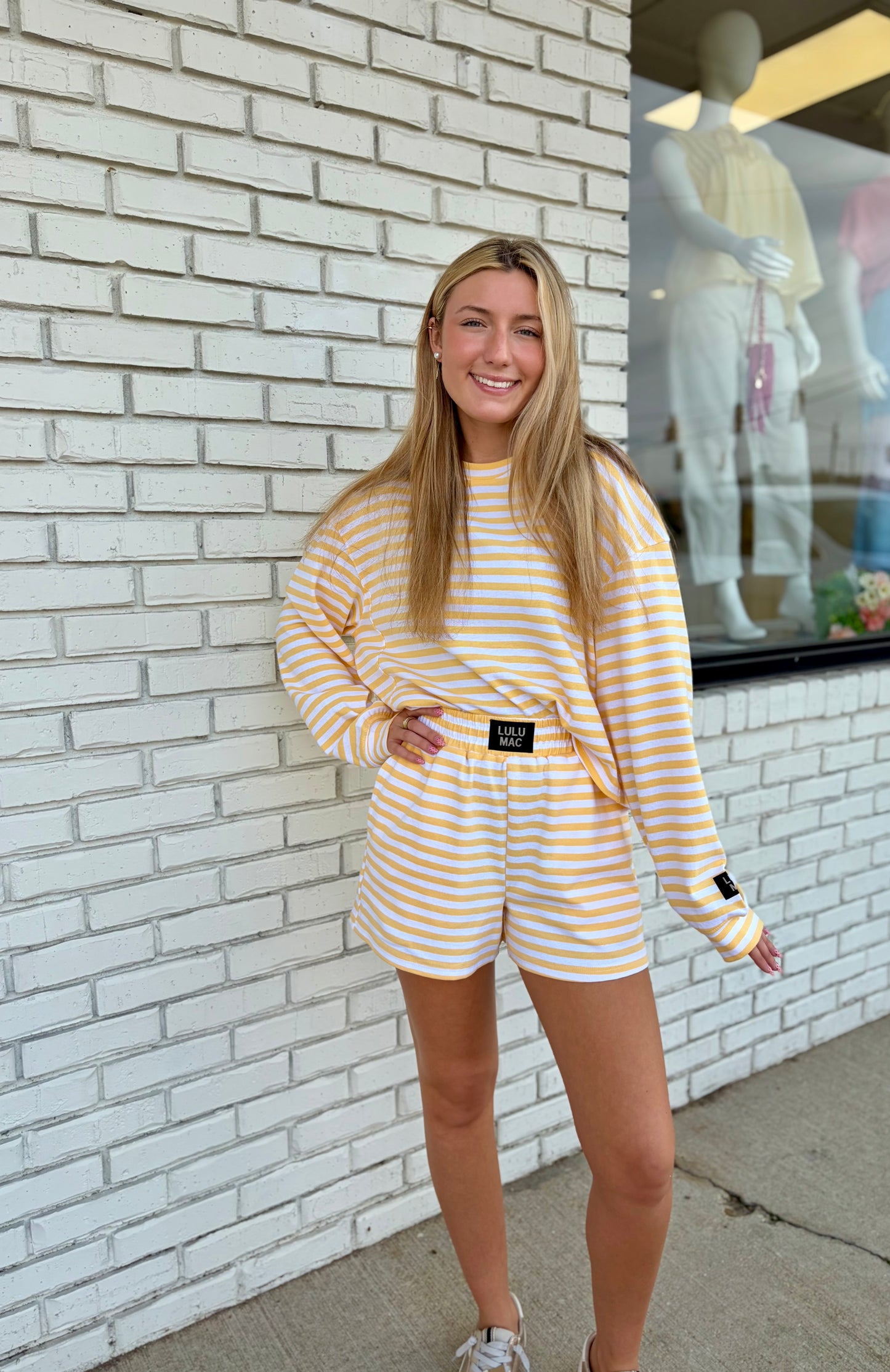 Lulu Mac Yellow Stripped Shorts